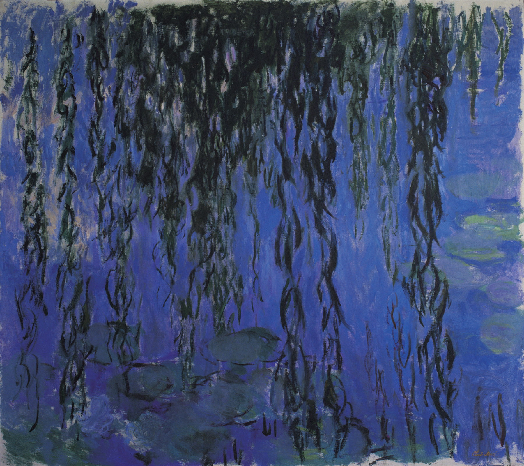 Water Lilies and Weeping Willow Branches 1919